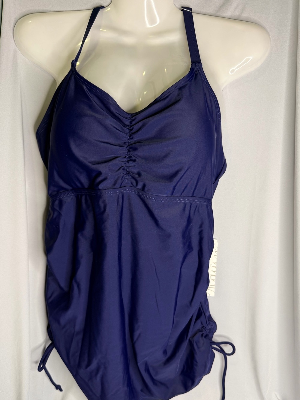 Women’s medium tankini bathing suit, Royal blue top and white bottoms, New
